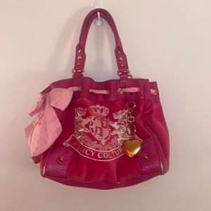 SUPER RARE Juicy Couture Daydreamer Puppycrest Hot Pink with Matching Wallet